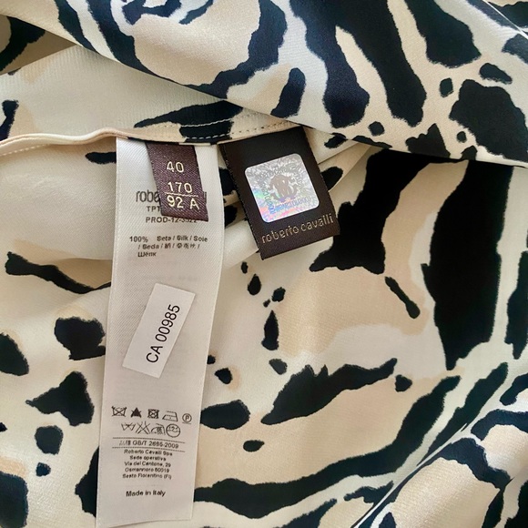 Roberto Cavalli Multicolor Silk Animal Print One Shoulder Asymmetrical Dress - Picture 8 of 10